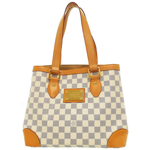 Louis Vuitton White Bag Hampstead Tote Damier Azur PM - Picture 1 of 8